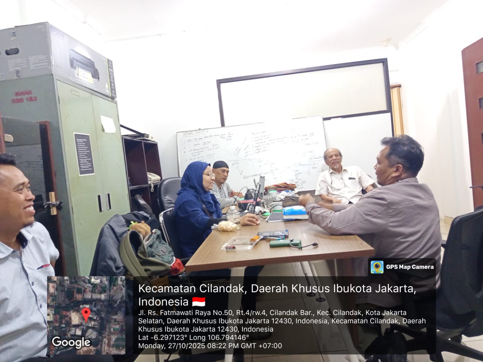 Koordinasi Tim CS 07 dengan naras sumber Bapak Rendro